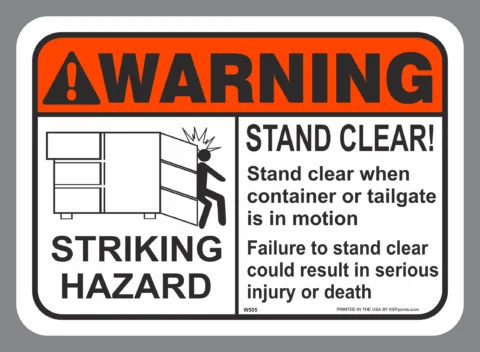 ANSI Striking Hazard Sticker