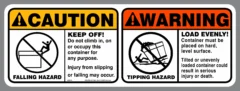 ANSI Combination Waste Sticker