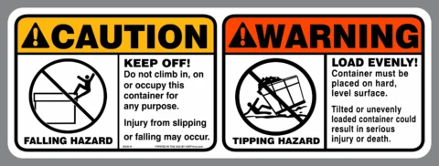ANSI Combination Waste Sticker