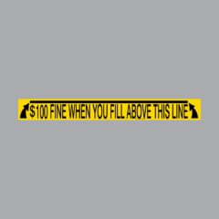 maximum loading level sticker