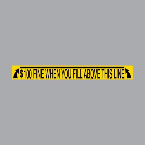 maximum loading level sticker