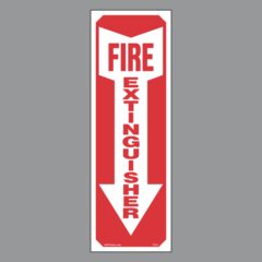 Plastic Fire Extinguisher Arrow Sign