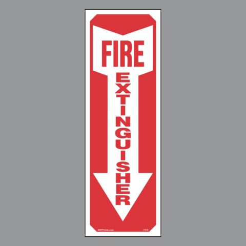 Plastic Fire Extinguisher Arrow Sign