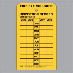 4 Year Plastic Tag - 2025, 2026, 2027, 2028
