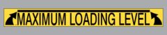 Maximum Loading Level label W403 for waste containers and dumpsters; clear loading-limit safety decal.